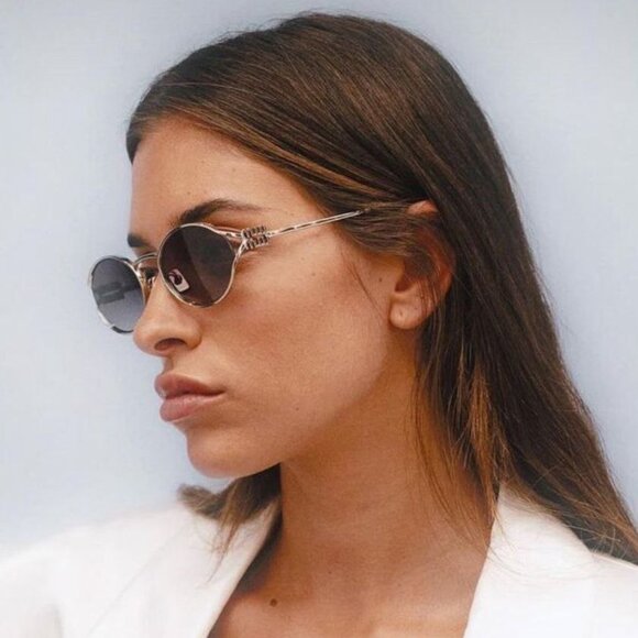 Miu Miu Women Sunglasses Pale Gold Grey Gradient Oval MU52YS ZVN5D1 BRAND NEW main image 10